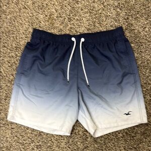 Hollister Blue and White Gradient Swim Trunks Size XL